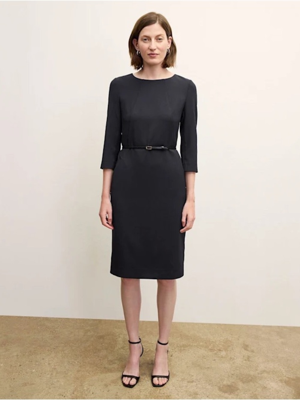 MM Lafleur Etsuko Black Midi Sheath Dress